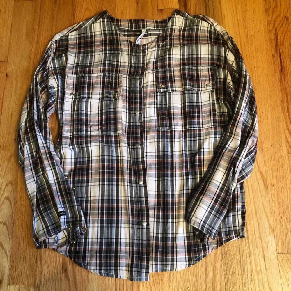 rvca women’s button down